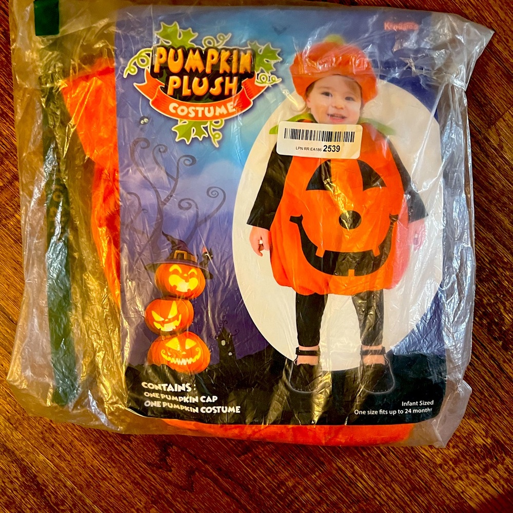 New Infant Pumpkin Costume 0-12m